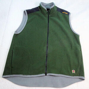 Tommy Hilfiger Green/Gray Fleece Vest X-Large